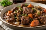 Slow Cooker Beef Tips recipe from Simone's Protein Plate