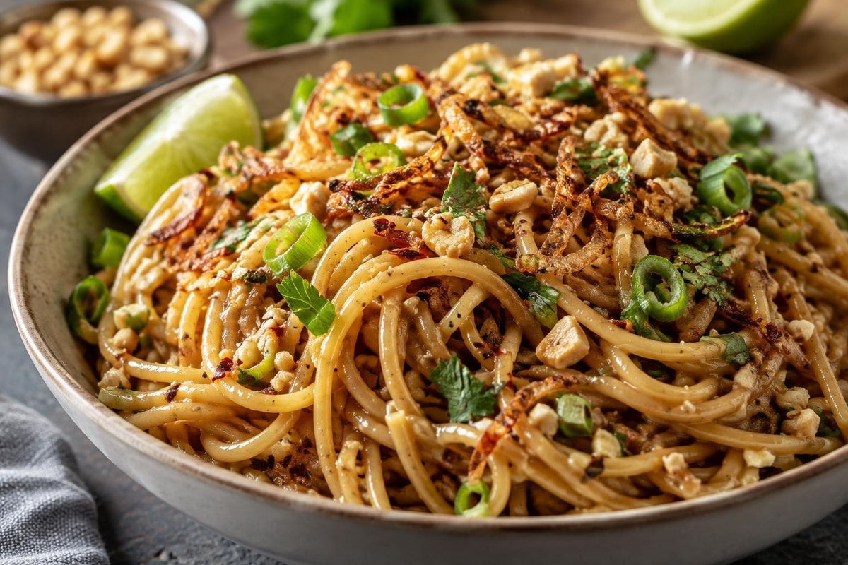 15-Minute Crispy Shallot Peanut Noodles 15-Minute Crispy Shallot Peanut Noodles recipe from Quarter Hour Table