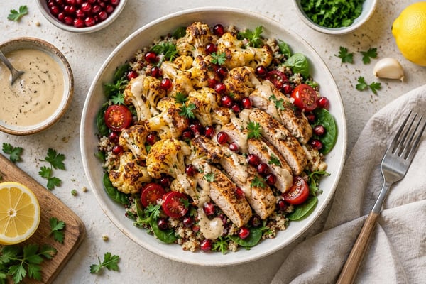 Glow Tahini Roasted Cauliflower Bowls Glow Tahini Roasted Cauliflower Bowls recipe from Bright Balance Kitchen