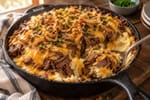Cheesy Sunday Brisket Mashed Potato Bowls recipe from Velvet Spoon Kitchen