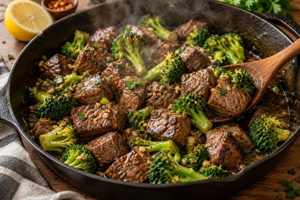 Garlic Butter Steak Bites Garlic Butter Steak Bites recipe from Simone's Protein Plate