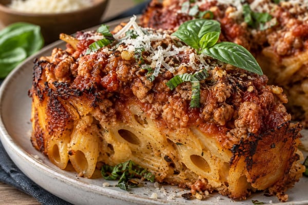Grilled High-Protein Pasta With Turkey Meat Sauce recipe from Macro Plate Co.
