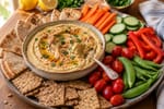 Dippable Hummus Veggie Dipper Snack Plate recipe from Little Fork Academy
