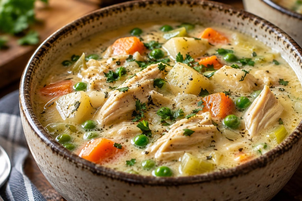 Healthy Chicken Pot Pie Soup Healthy Chicken Pot Pie Soup recipe from Derek's Table