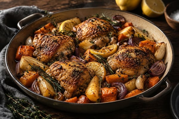 Herb Roast Chicken Root Vegetables Tray Herb Roast Chicken Root Vegetables Tray recipe from Primal Flame Kitchen
