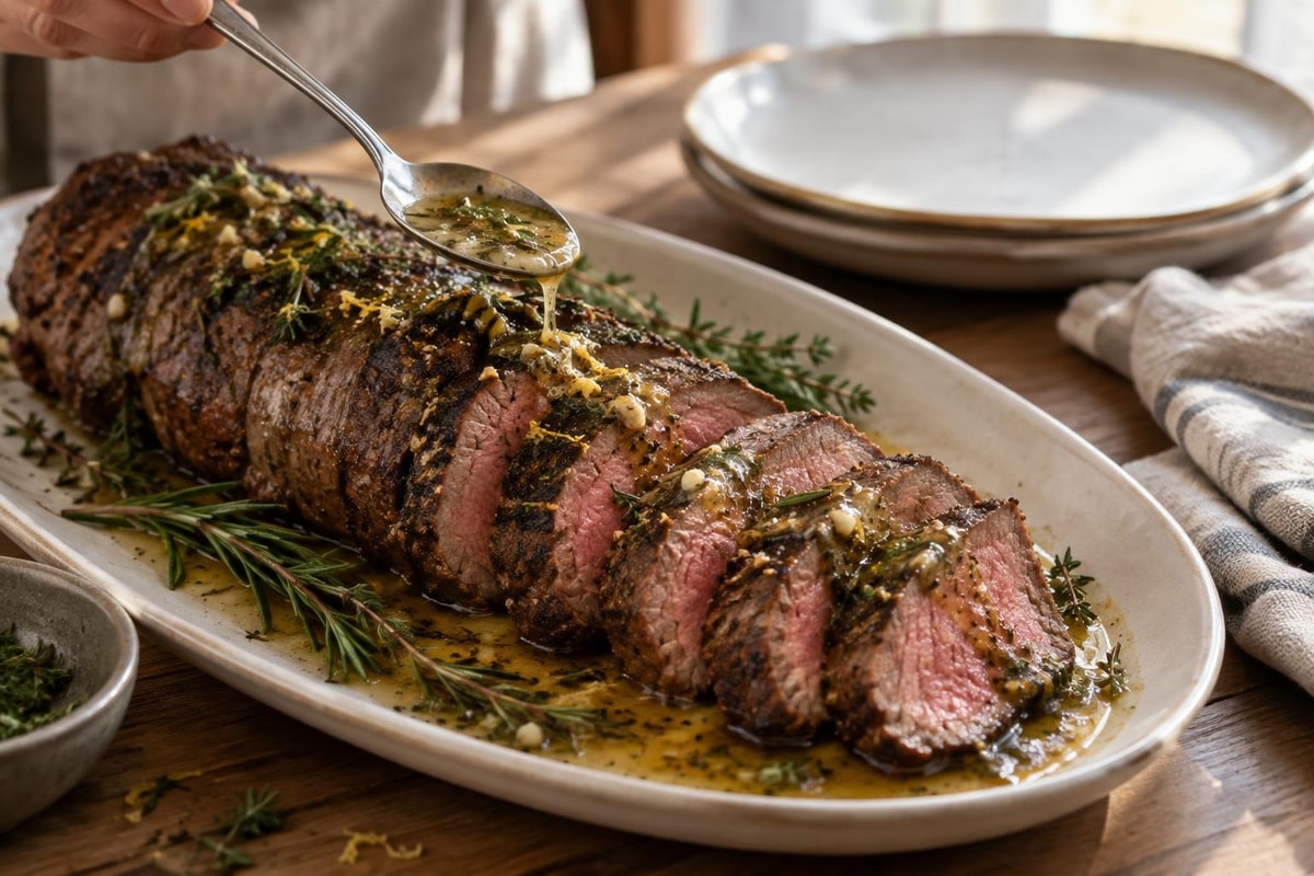 Beef Tenderloin Rosemary Butter Tray Beef Tenderloin Rosemary Butter Tray recipe from Ketolite Table