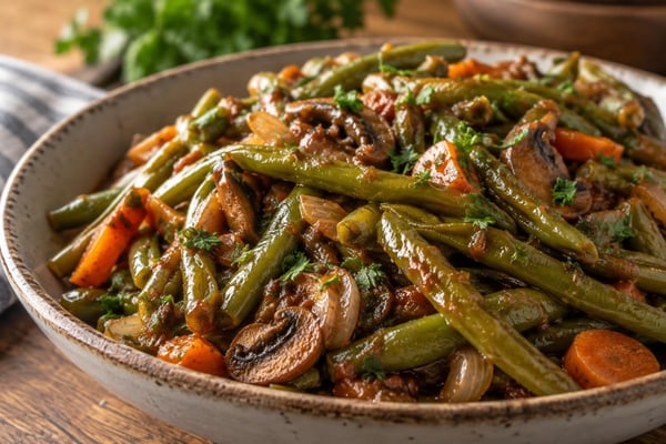 Southern Slow Cooker Green Beans recipe from The Verdant Spoon