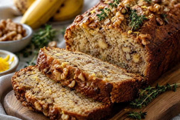 Banana Bread with Fresh Herbs recipe from Sunrise & Crumb