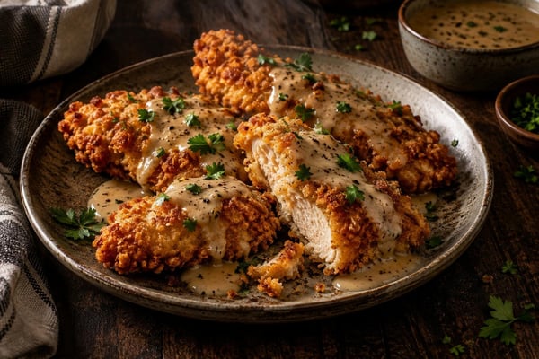 Southern-Style Buttermilk Fried Chicken Tender Bake recipe from Velvet Spoon Kitchen