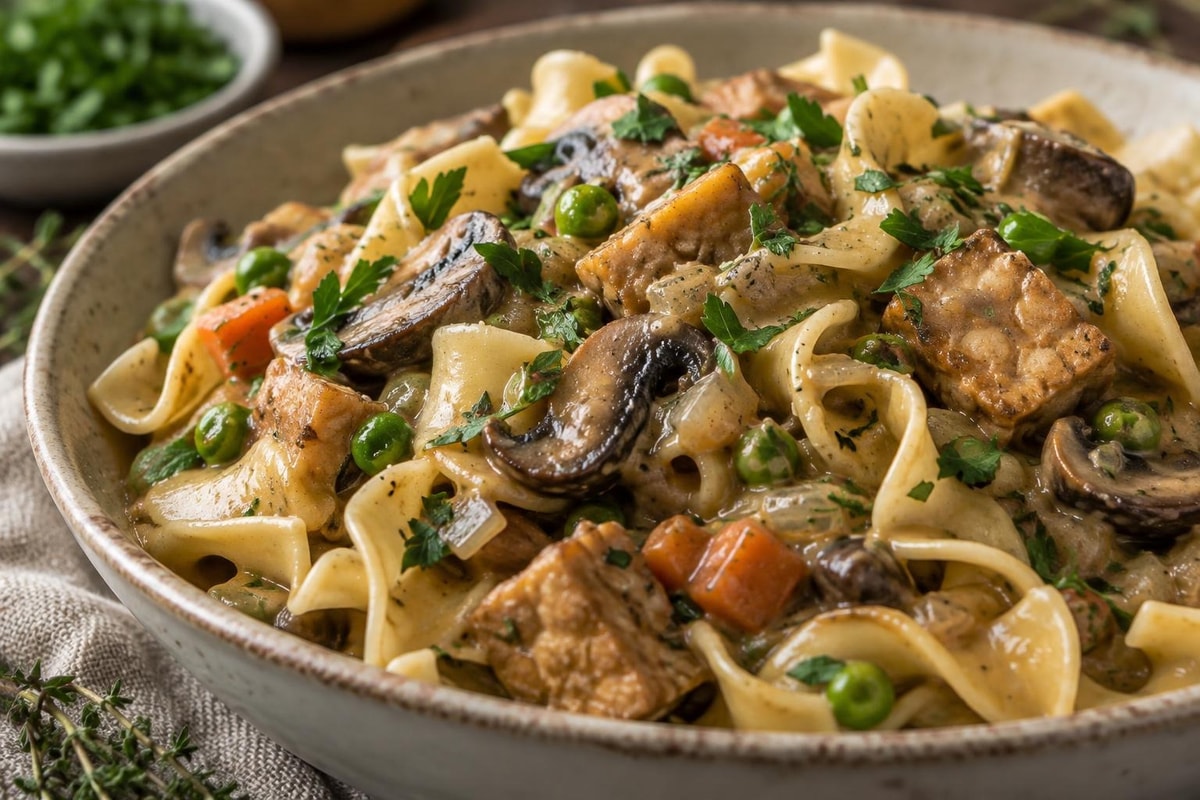Slow Cooker Beef Stroganoff with Fresh Herbs Slow Cooker Beef Stroganoff with Fresh Herbs recipe from The Verdant Spoon