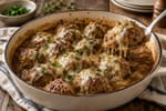 From-Scratch French Onion Meatballs recipe from Simone's Protein Plate