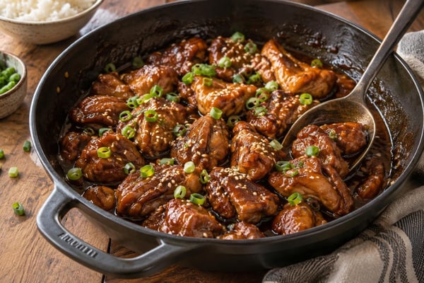 Bourbon Chicken recipe from Thrifty Thyme