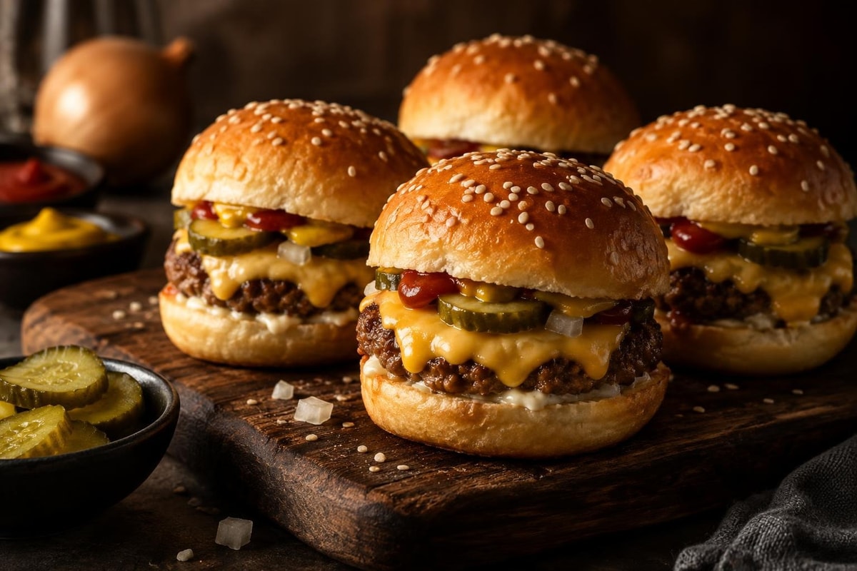 Cheeseburger Sliders recipe from The Frosted Fork