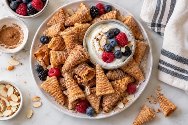 Churro Bugles recipe from Simone's Protein Plate