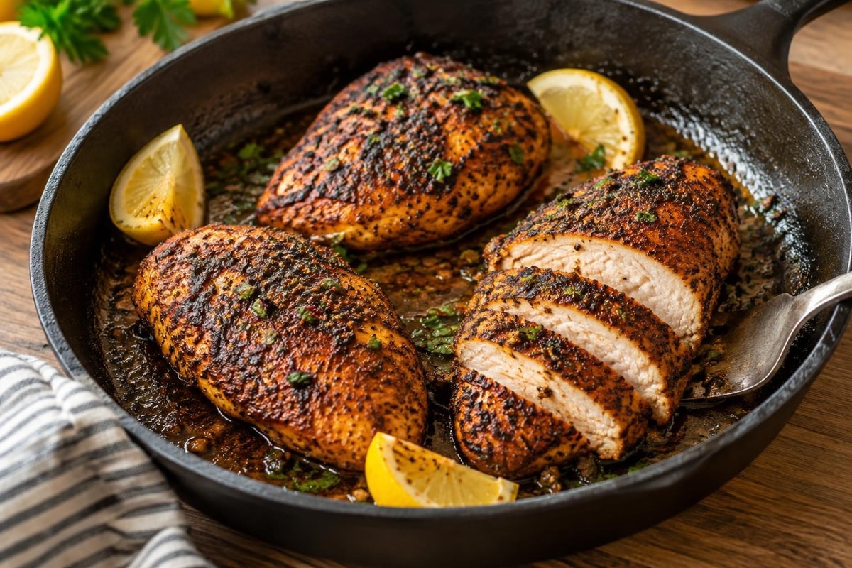 Blackened Chicken Breasts Blackened Chicken Breasts recipe from Simone's Protein Plate