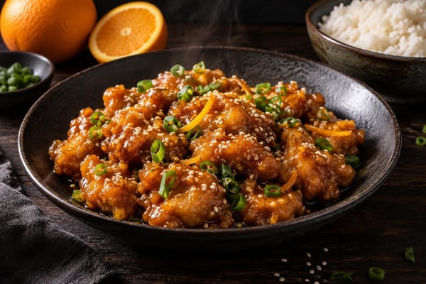 Orange Chicken Orange Chicken recipe from Pebble Plate Kids
