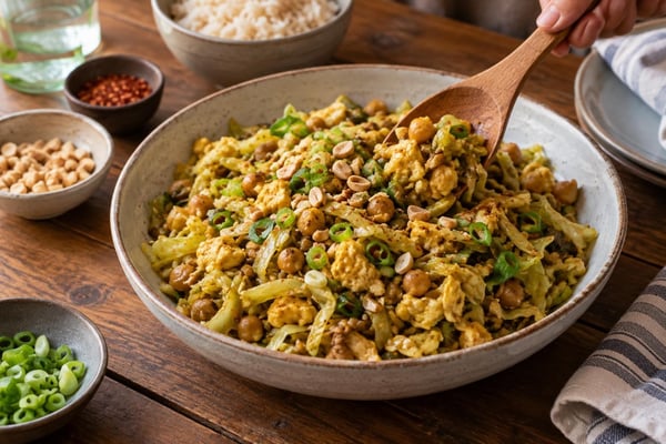 Pantry Curried Peanut Cabbage Stir-Fry Pantry Curried Peanut Cabbage Stir-Fry recipe from Pantry Ledger Kitchen
