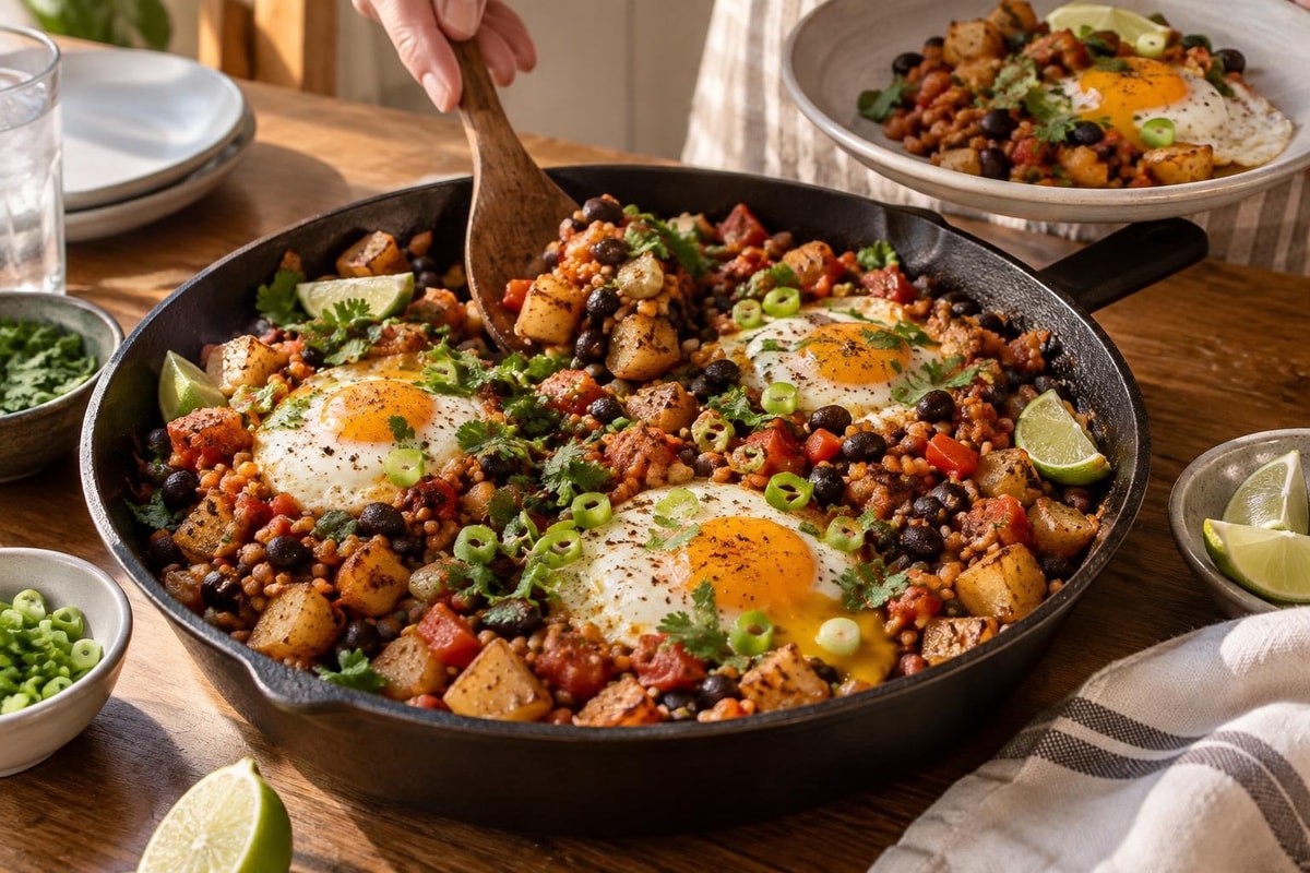 Stretch Black Bean Potato Hash Platter Stretch Black Bean Potato Hash Platter recipe from Pantry Ledger Kitchen