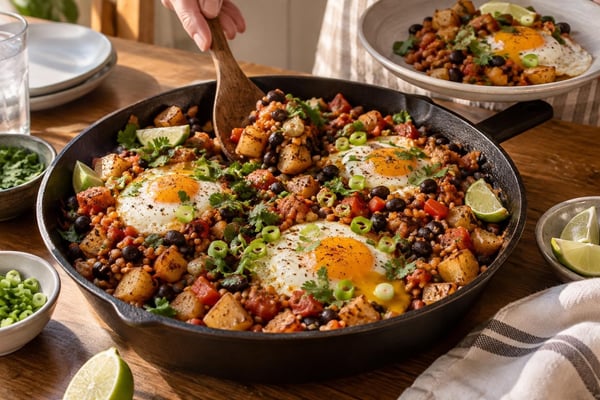 Stretch Black Bean Potato Hash Platter Stretch Black Bean Potato Hash Platter recipe from Pantry Ledger Kitchen