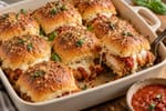 Dippable Mini Chicken Parmesan Sliders recipe from Little Fork Academy