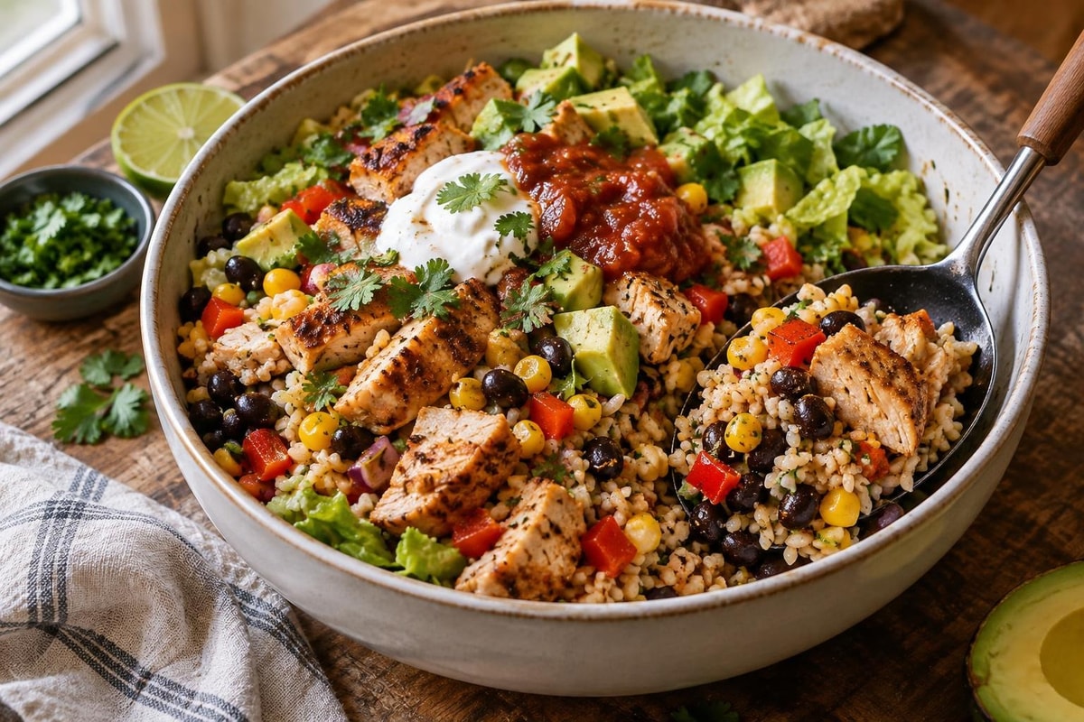 Chicken Burrito Bowls recipe from Derek's Table