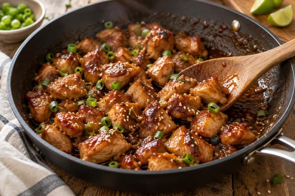 15-Minute Honey Sriracha Chicken Thigh Bites 15-Minute Honey Sriracha Chicken Thigh Bites recipe from Quarter Hour Table