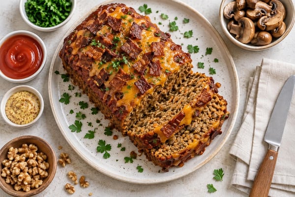 Bacon Cheeseburger Meatloaf recipe from The Verdant Spoon