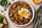 Crowd Feed Smoky Lentil Taco Rice recipe from Pantry Ledger Kitchen