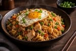 Takeout-Style Chicken Fried Rice recipe from Thrifty Thyme
