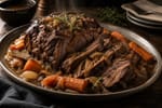 Homestyle Pot Roast with Carrots and Onions recipe from Heritage Fork Suppers