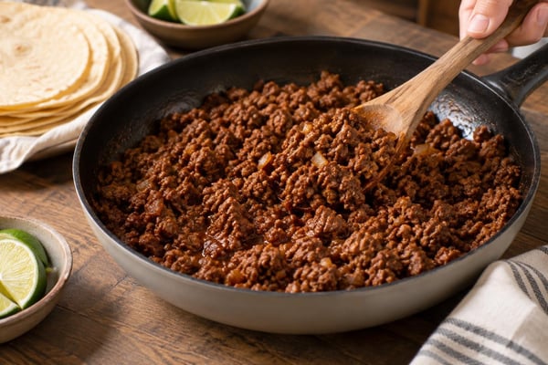 Beef Taco Meat recipe from Pebble Plate Kids