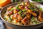 Orange Chicken Cauliflower Rice recipe from Clear Brook Kitchen
