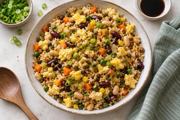 Stretch Egg Fried Rice Vegetable Clean-Out Stretch Egg Fried Rice Vegetable Clean-Out recipe from Pantry Ledger Kitchen