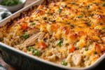No Peek Chicken and Rice Casserole recipe from The Frosted Fork