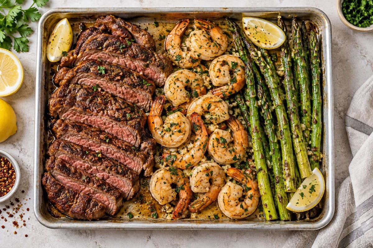 Steak Garlic Butter Shrimp Tray Steak Garlic Butter Shrimp Tray recipe from Ketolite Table