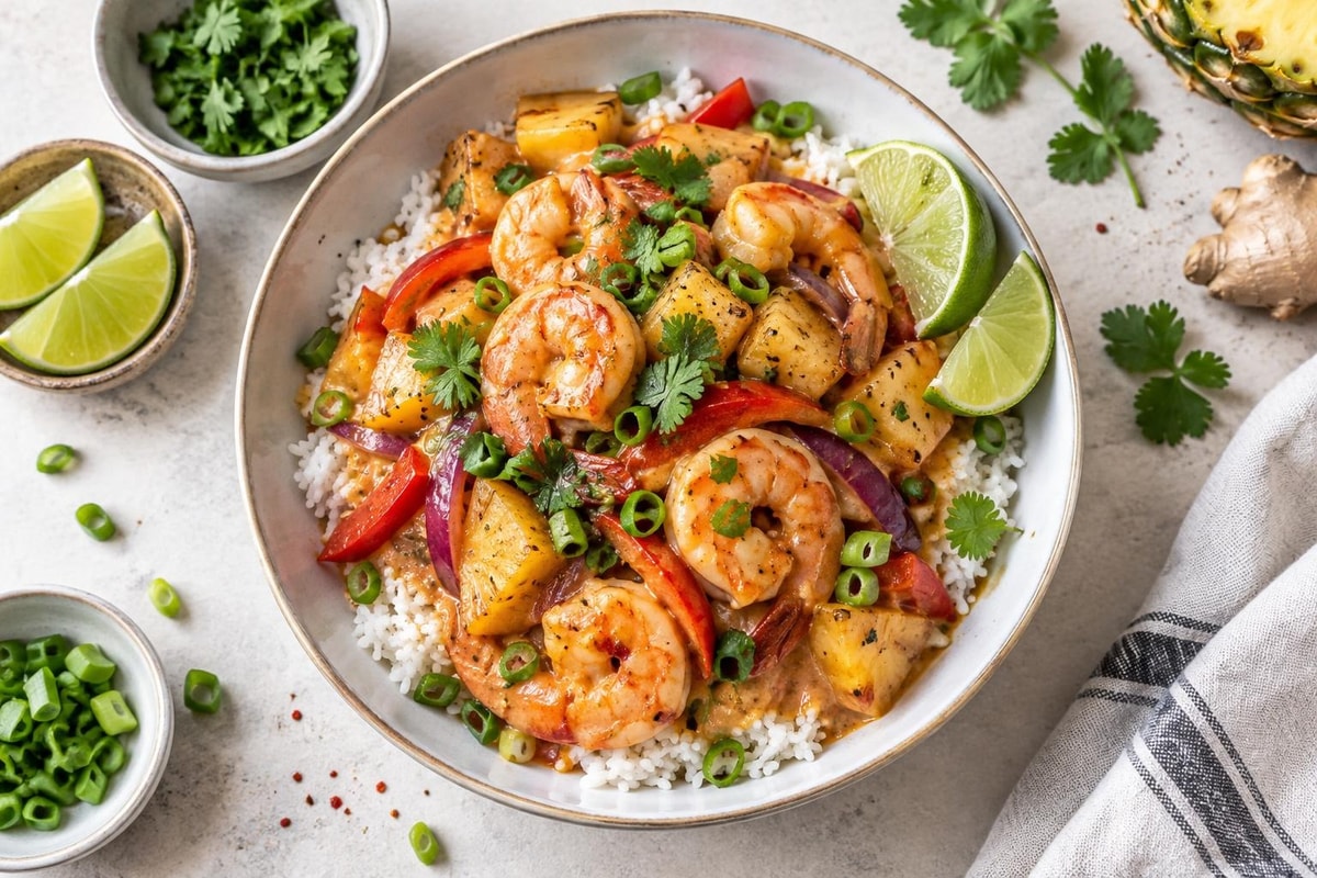 Spicy Pineapple Shrimp Stir-Fry Spicy Pineapple Shrimp Stir-Fry recipe from Clear Brook Kitchen
