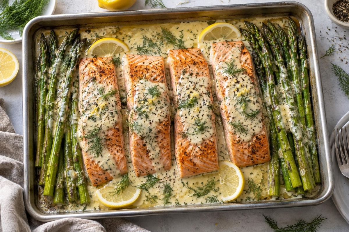 Salmon Dill Cream Sauce Tray Salmon Dill Cream Sauce Tray recipe from Ketolite Table