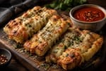 Dippable Cheesy Garlic Bread Pizza Night recipe from Little Fork Academy
