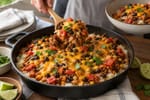 Cheesy Taco Turkey Skillet recipe from Safe Harbor Table