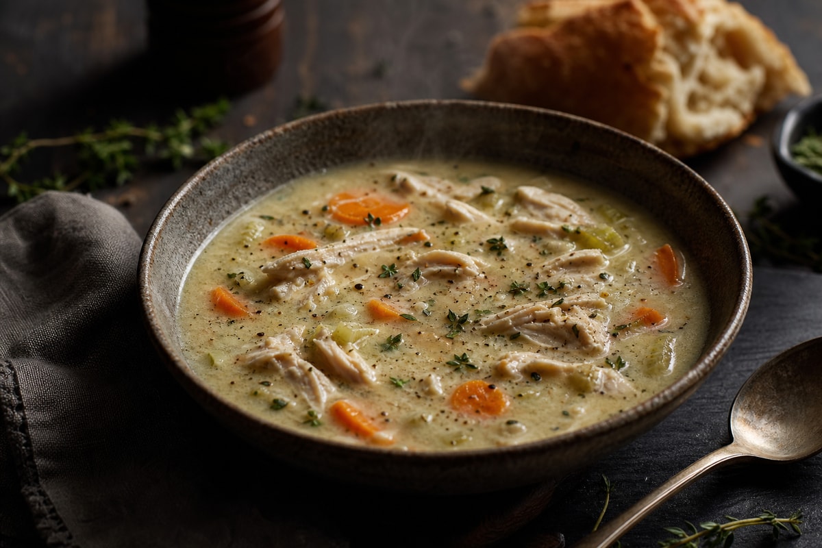 Creamy Chicken Soup recipe from Ember Pot