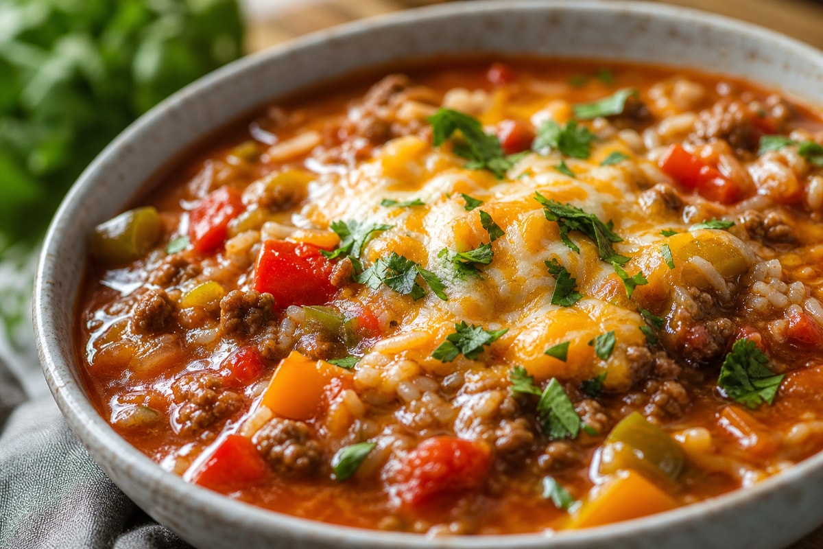 Slow Cooker Stuffed Pepper Soup Slow Cooker Stuffed Pepper Soup recipe from Ember Pot