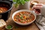 Slow Cooker Stuffed Pepper Soup with Fresh Herbs recipe from Ember Pot