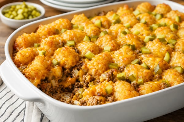Cheeseburger Tater Tot Casserole Cheeseburger Tater Tot Casserole recipe from The Frosted Fork