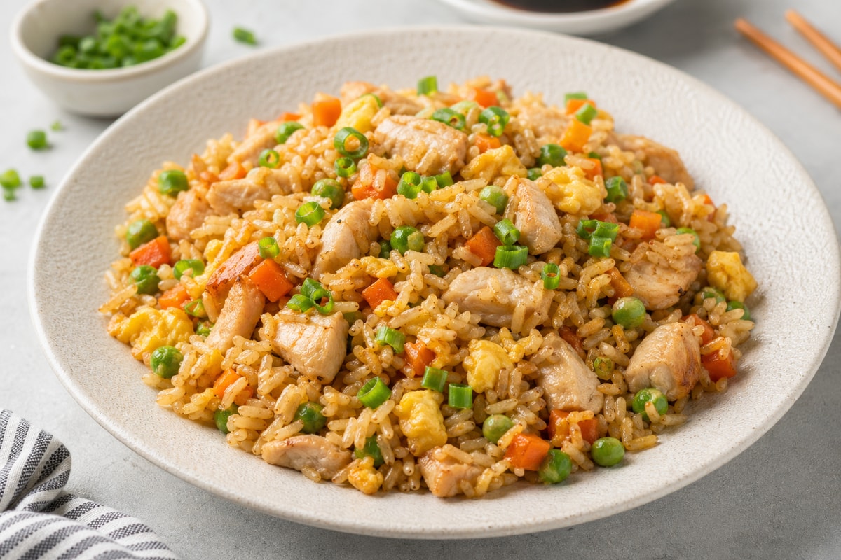 Chicken Fried Rice recipe from The Frosted Fork