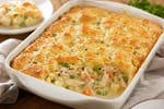 Chicken Pot Pie Casserole recipe from The Frosted Fork