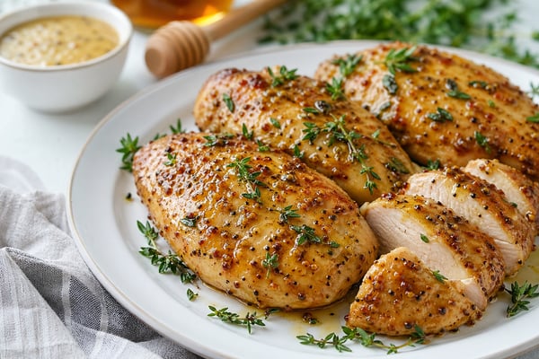 Honey Mustard Chicken with Fresh Herbs Honey Mustard Chicken with Fresh Herbs recipe from The Frosted Fork