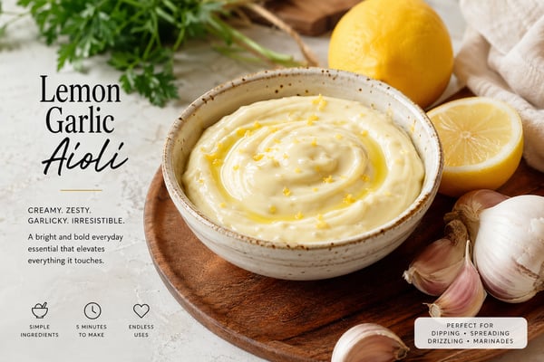 Lemon Garlic Aioli Lemon Garlic Aioli recipe from The Frosted Fork