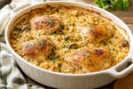 No Peek Chicken and Rice Casserole recipe from The Frosted Fork