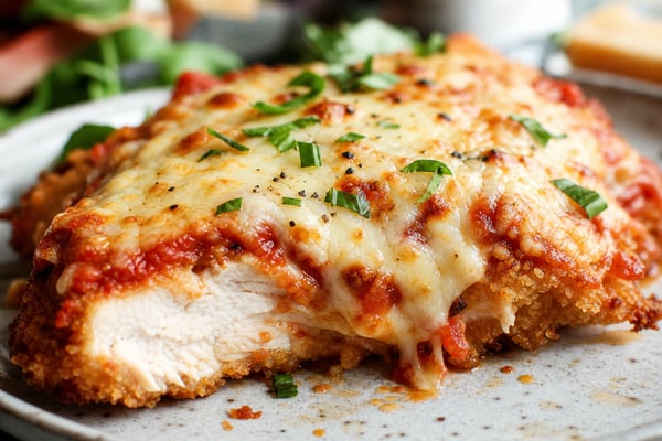 Baked Chicken Parmesan Baked Chicken Parmesan recipe from Hearthday Table