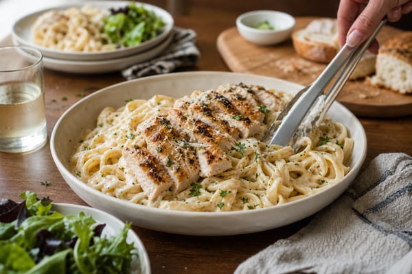 Chicken Alfredo Chicken Alfredo recipe from Hearthday Table
